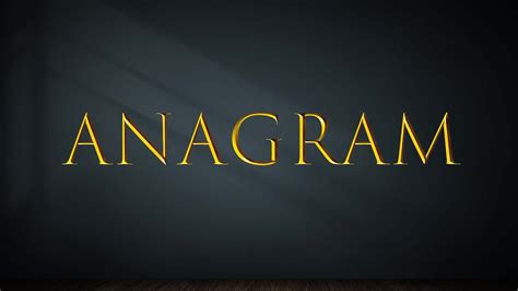 anagram lottery.